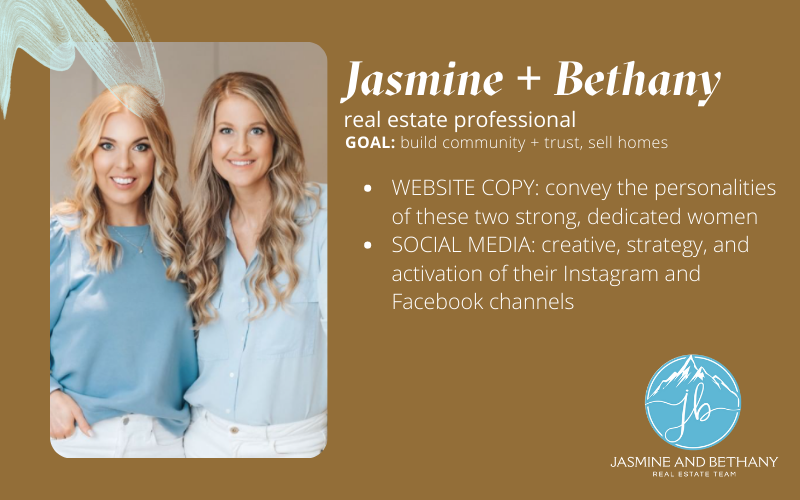 Broad World content strategy for Jasmine and Bethany